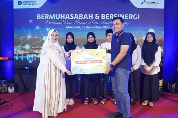 Pertamina Sulawesi Berbagi Kebahagiaan Bersama Anak Panti di Malam Tahun Baru