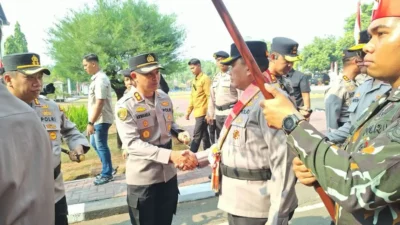 Kapolres Tana Toraja Hadiri Sertijab Pataka Pallawa Lipu dan Pelepasan Kapolda Sulsel